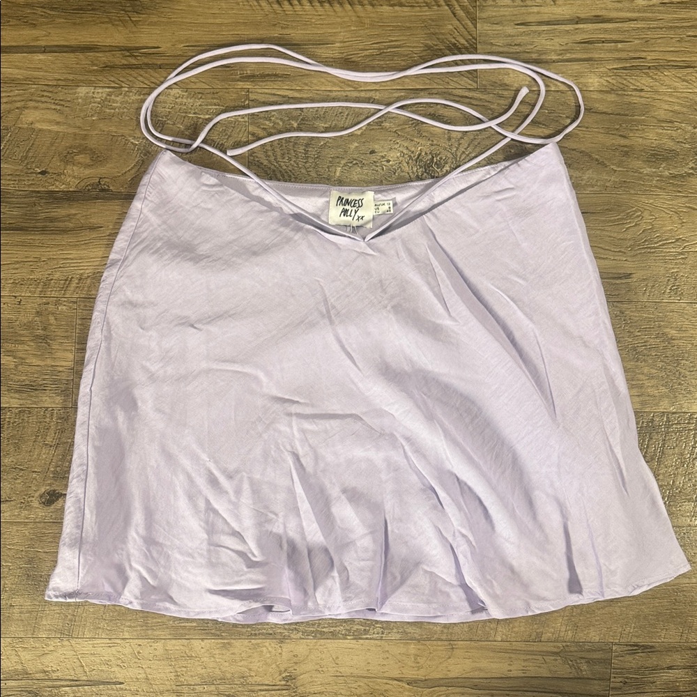 NWT Princess Polly Saturday Night Mini Skirt Light Purple - Size 8